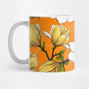 Magnolia garden in yellow Mug